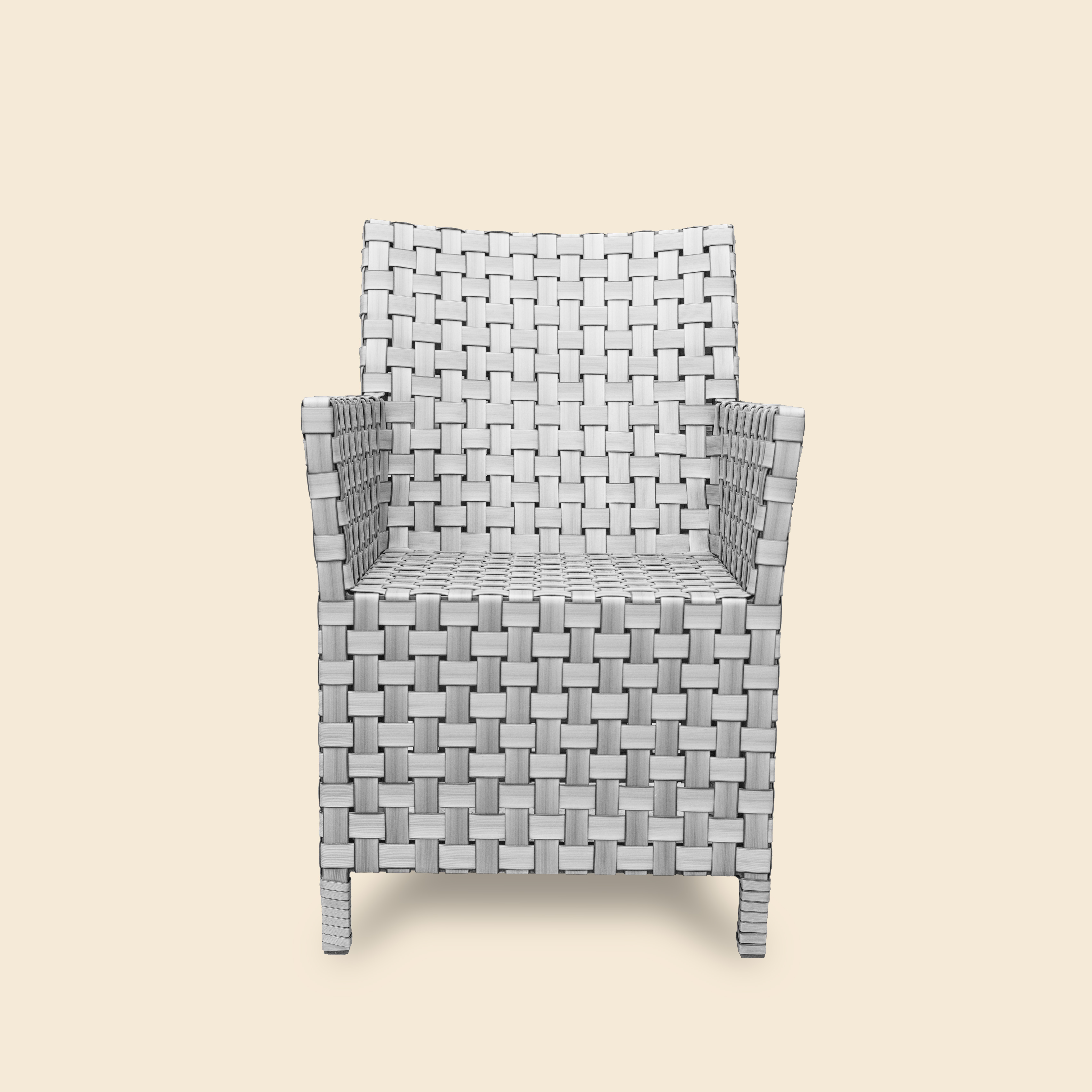 Кресло плетеное из ротанга STILO, белый, 72х72х83 см