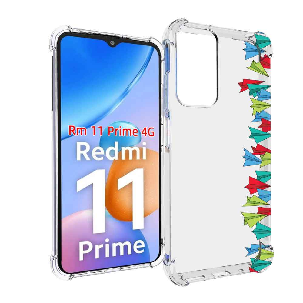 

Чехол MyPads самолетики из листочков для Xiaomi Redmi 11 Prime 4G, Прозрачный, Tocco