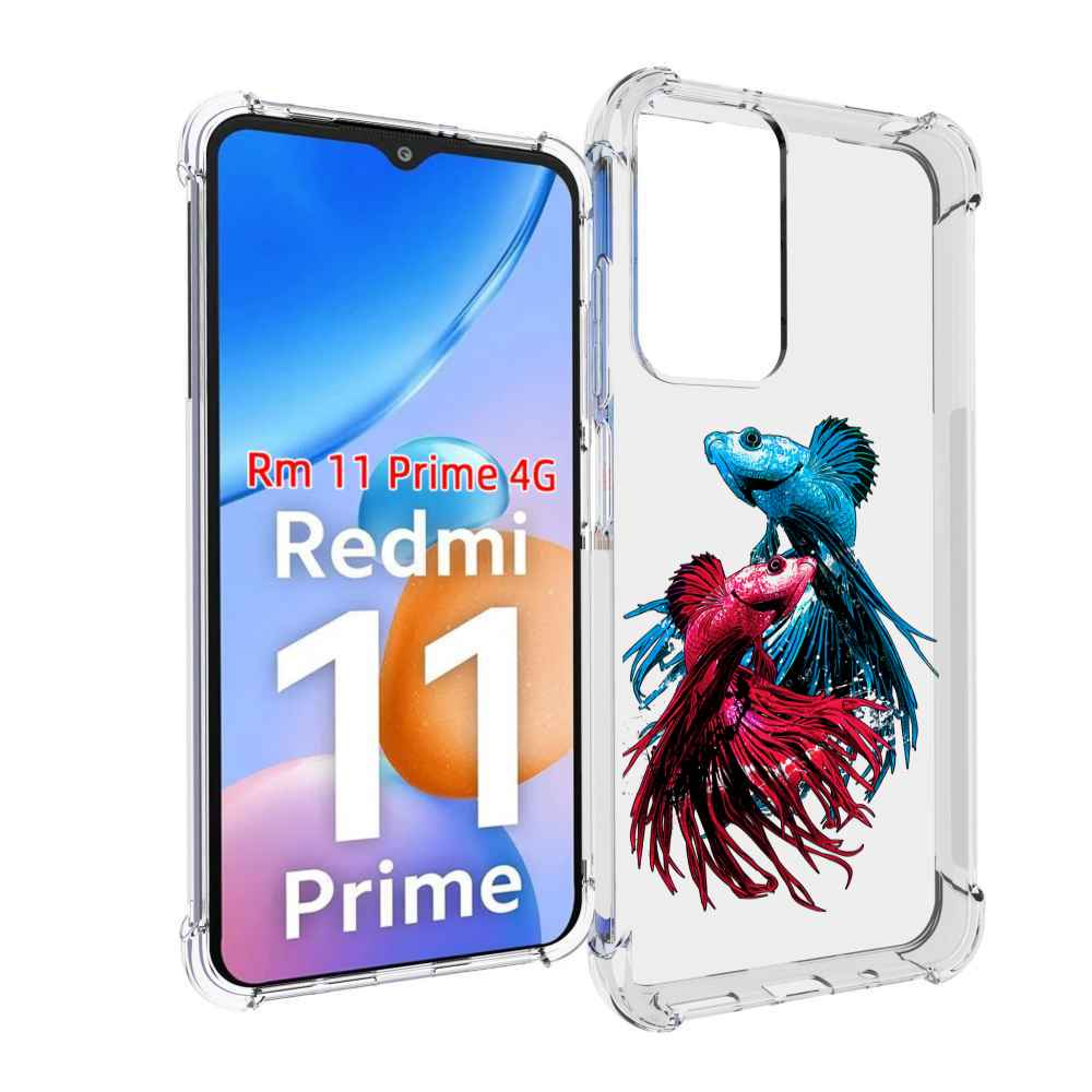 

Чехол MyPads рыбы петушки для Xiaomi Redmi 11 Prime 4G, Прозрачный, Tocco