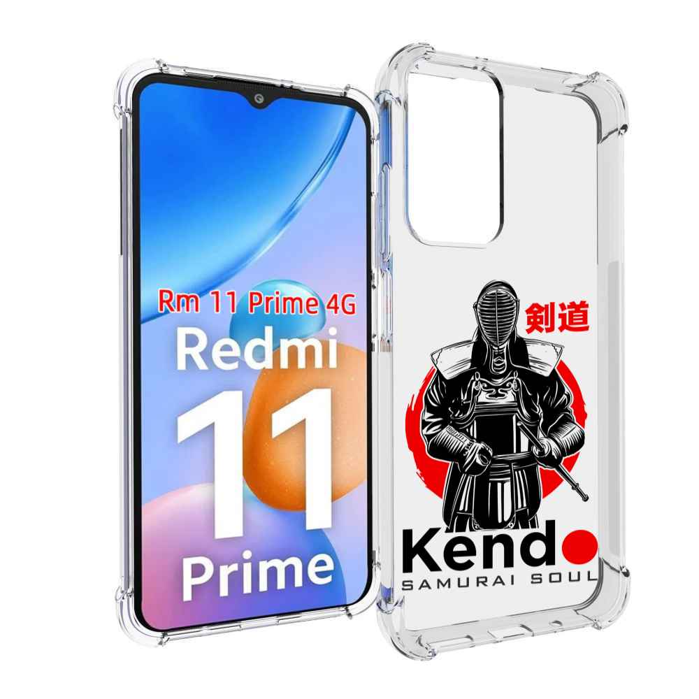 

Чехол MyPads рисованый самурай для Xiaomi Redmi 11 Prime 4G, Прозрачный, Tocco