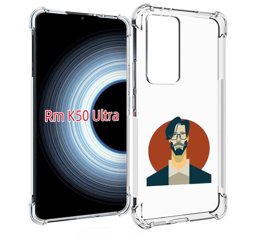 

Чехол MyPads мужичек-в-очках для Xiaomi 12T / Redmi K50 Ultra, Прозрачный, Tocco