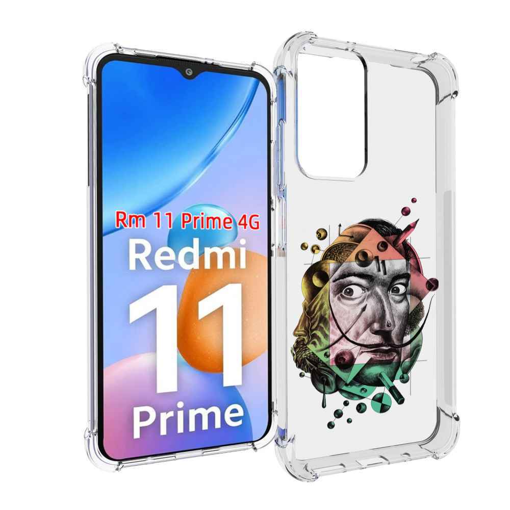 

Чехол MyPads разноцветное лицо абстракция для Xiaomi Redmi 11 Prime 4G, Прозрачный, Tocco