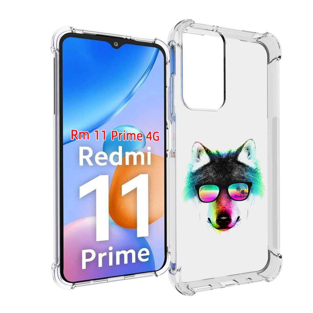 

Чехол MyPads радужный волк для Xiaomi Redmi 11 Prime 4G, Прозрачный, Tocco