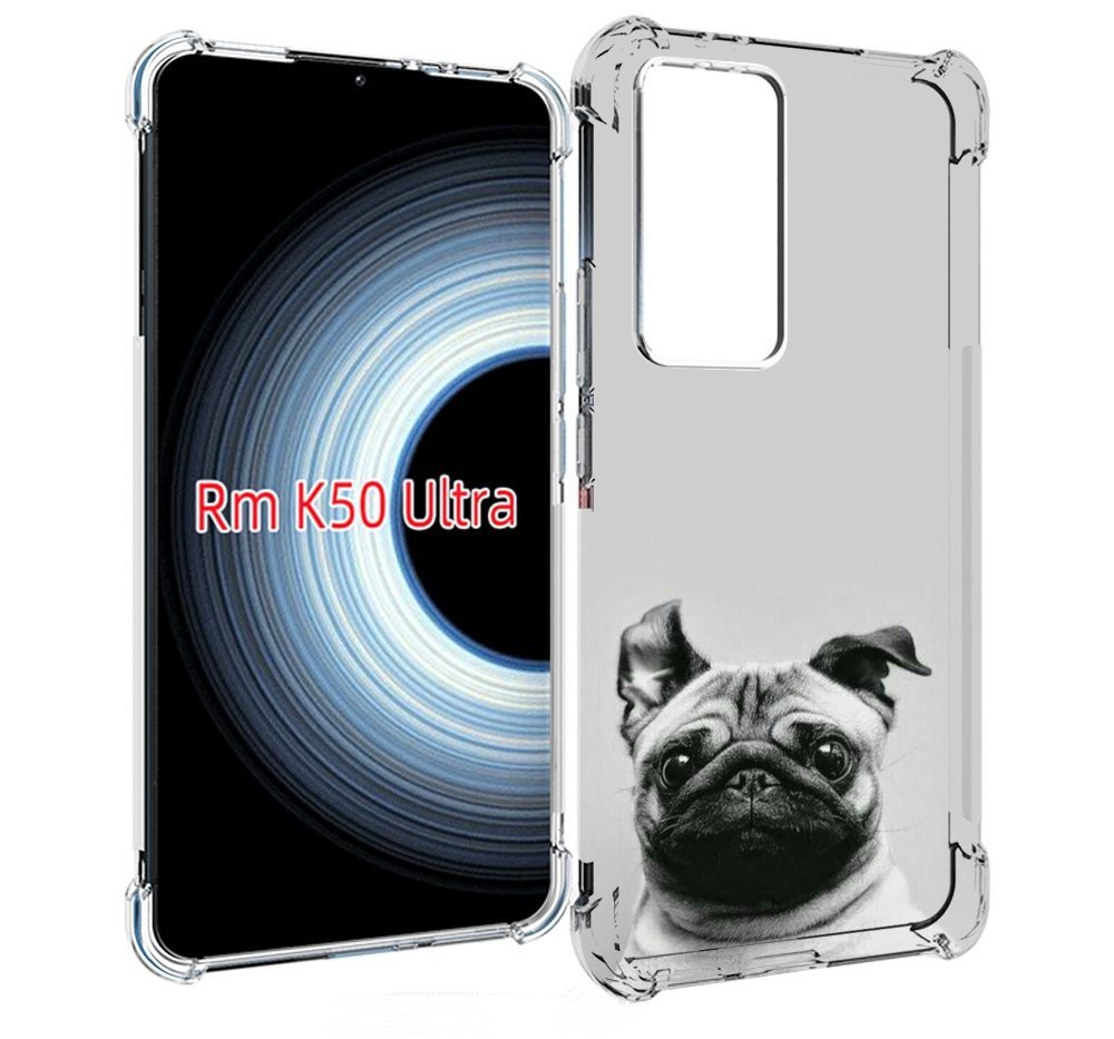 

Чехол MyPads мопс для Xiaomi 12T / Redmi K50 Ultra, Прозрачный, Tocco