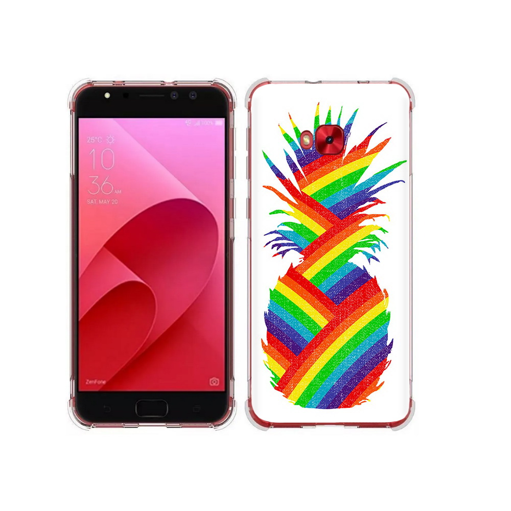 

Чехол MyPads Tocco для Asus ZenFone 4 Selfie радужный ананас (PT76274.652.566), Прозрачный, Tocco