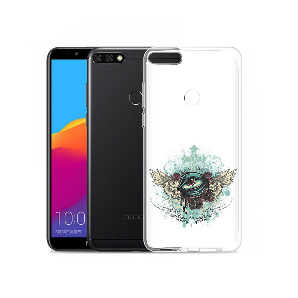 

Чехол MyPads Tocco для Honor 7C Pro плачущий глаз с крыльями (PT113786.47.544), Прозрачный, Tocco
