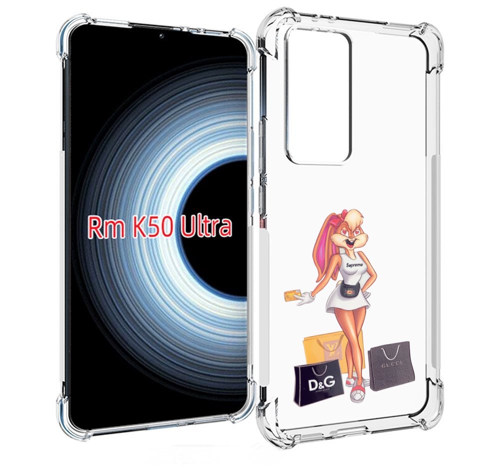 

Чехол MyPads модница-зайка женский для Xiaomi 12T / Redmi K50 Ultra, Прозрачный, Tocco