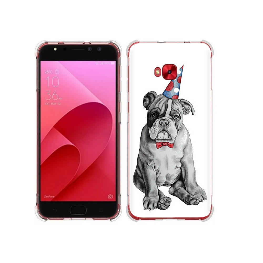 Чехол MyPads Tocco для Asus ZenFone 4 Selfie праздничный щенок (PT76274.652.554)