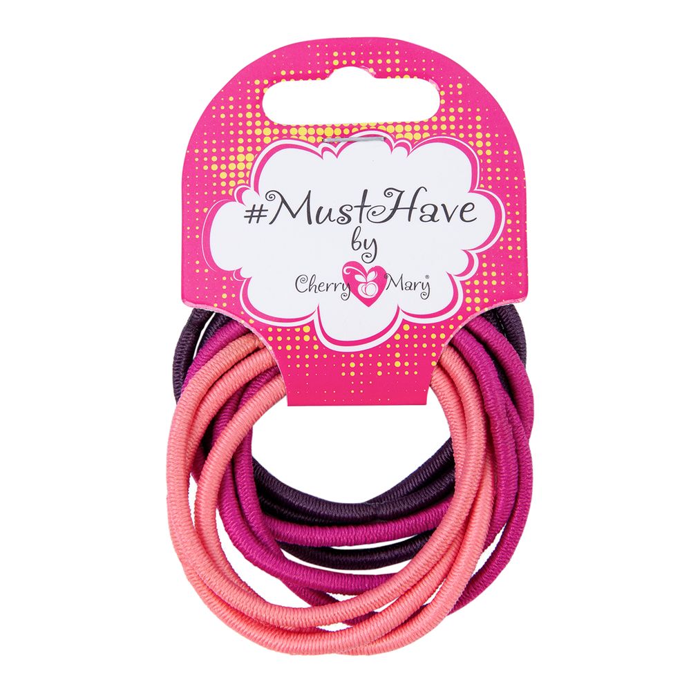 Набор резинок для волос CHERRY MARY Розовые тона, №03, 9 шт (T/R6211)