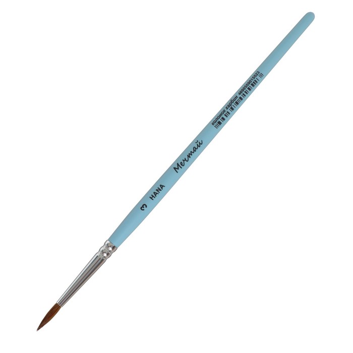 фото Кисть колонок харбин круглая roubloff мечтай № 3 (длина волоса 15 мм), короткая ручка мато