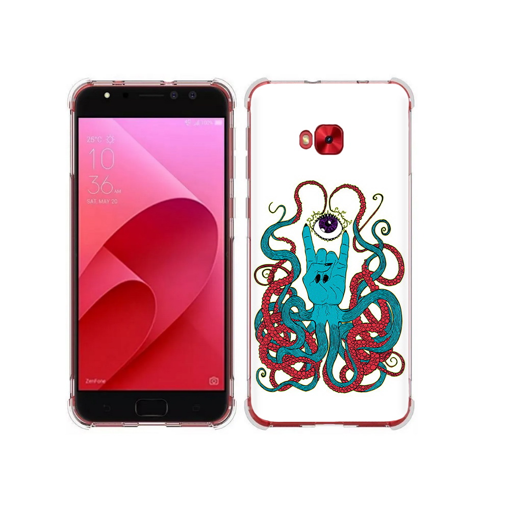 

Чехол MyPads Tocco для Asus ZenFone 4 Selfie осьминог-рука абстракция (PT76274.652.530), Прозрачный, Tocco