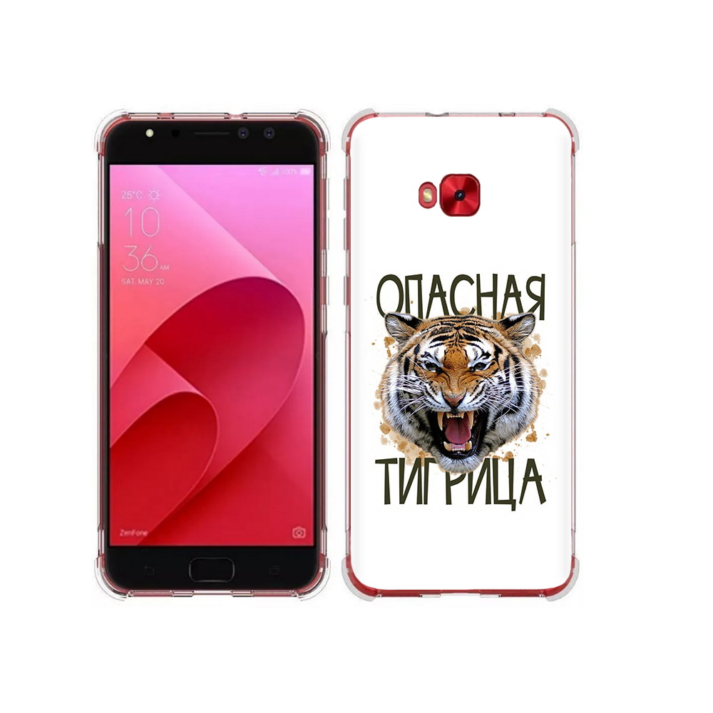 

Чехол MyPads Tocco для Asus ZenFone 4 Selfie опасная тигрица (PT76274.652.527), Прозрачный, Tocco
