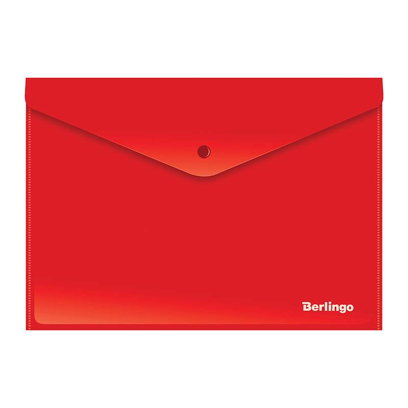 

Папка-конверт на кнопке Berlingo 298260, 10 штук, Красный