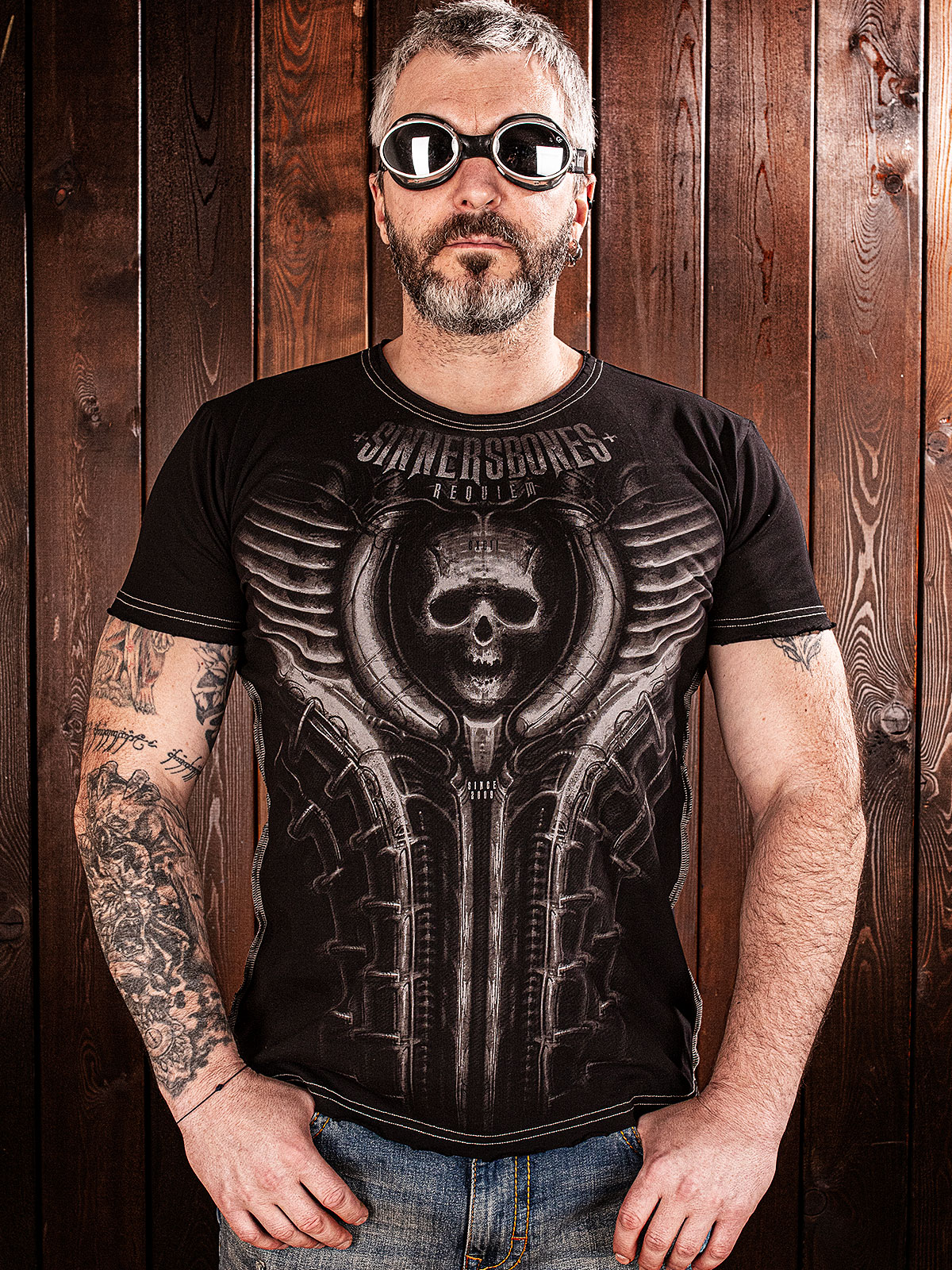

Футболка мужская SINNER's BONES SB-TS2418 черная 4XL, Черный, SB-TS2418