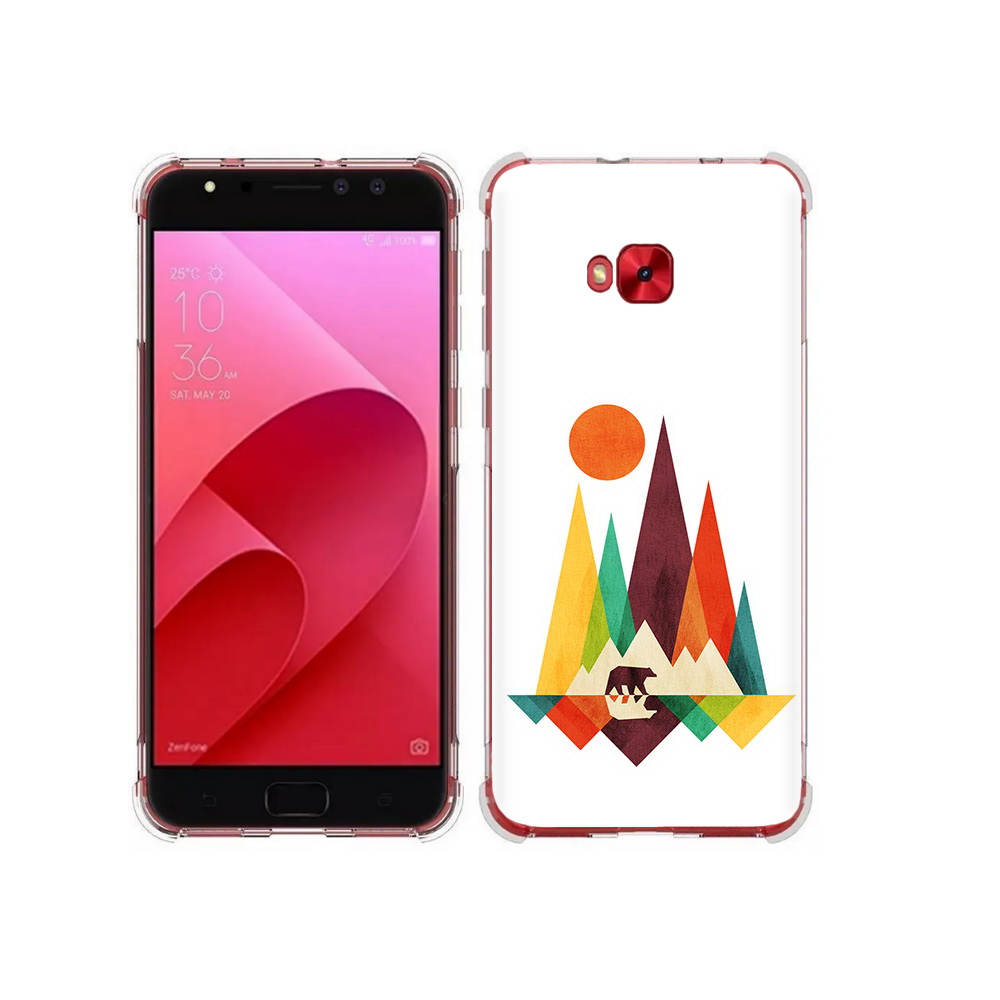 

Чехол MyPads Tocco для Asus ZenFone 4 Selfie нарисованные горы с медведем, Прозрачный, Tocco