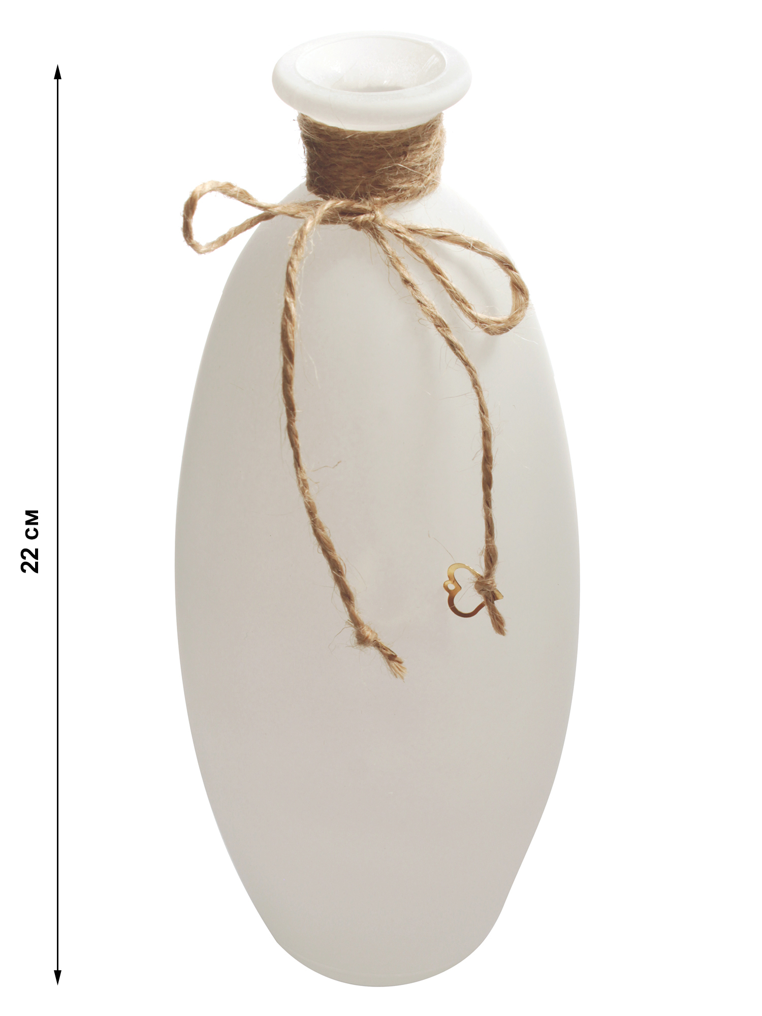 фото Бутылка декоративная эвис лилиана-5 h-22см белый evis