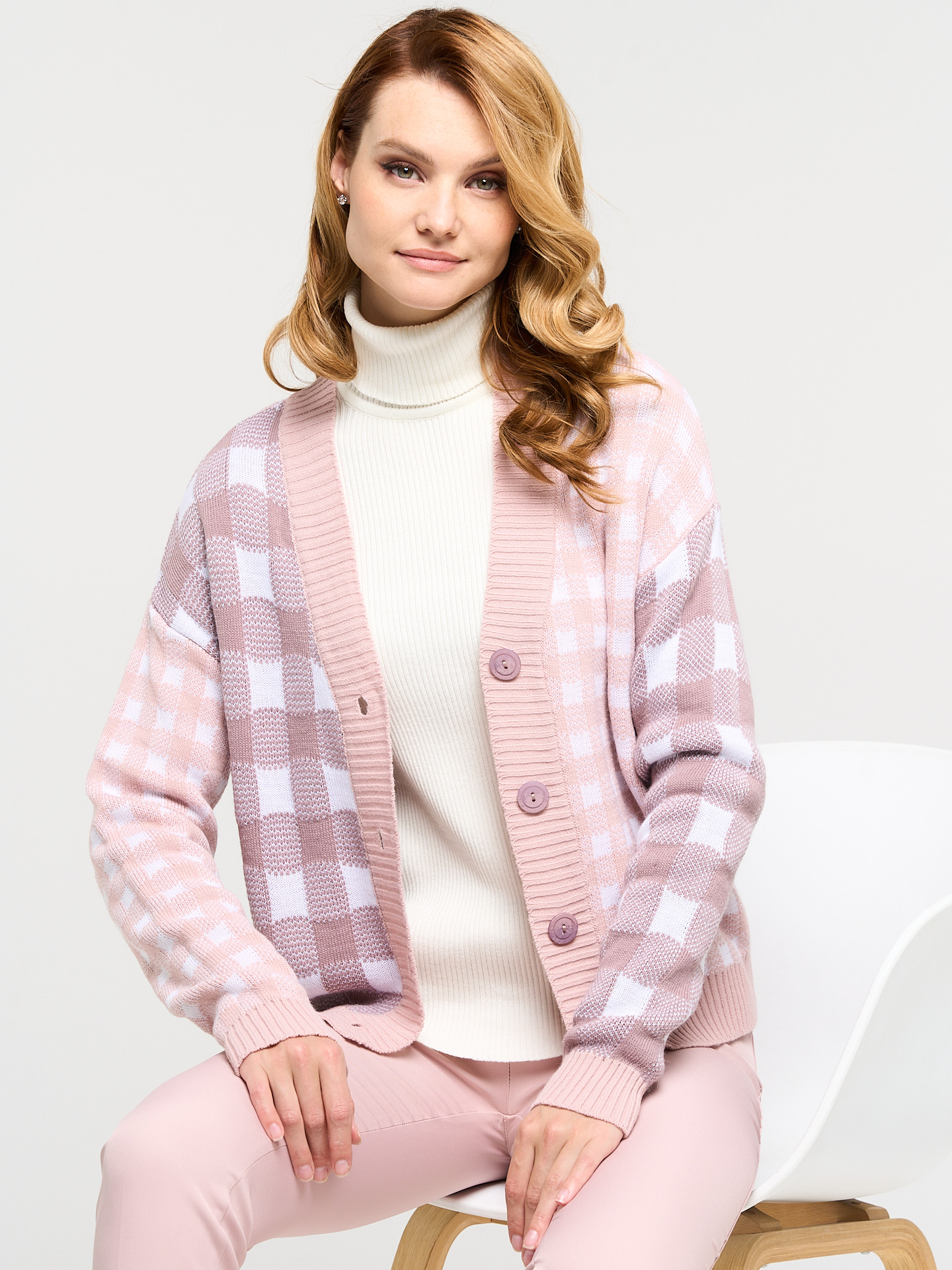 

Кардиган женский NEWVAY 9232-91001 розовый 50-52 RU, 9232-91001