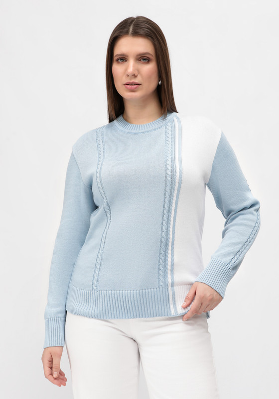 

Джемпер женский Vivawool 312394 голубой 56 RU, 312394