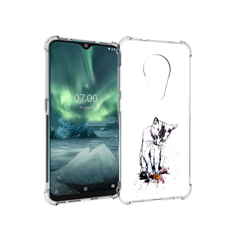 

Чехол MyPads Tocco для Nokia 7.2 кот и микки (PT139171.105.399), Прозрачный, Tocco
