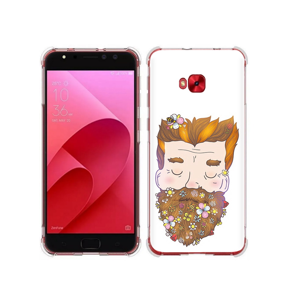 

Чехол MyPads Tocco для Asus ZenFone 4 Selfie мужчина с цветами в бороде (PT76274.652.489), Прозрачный, Tocco