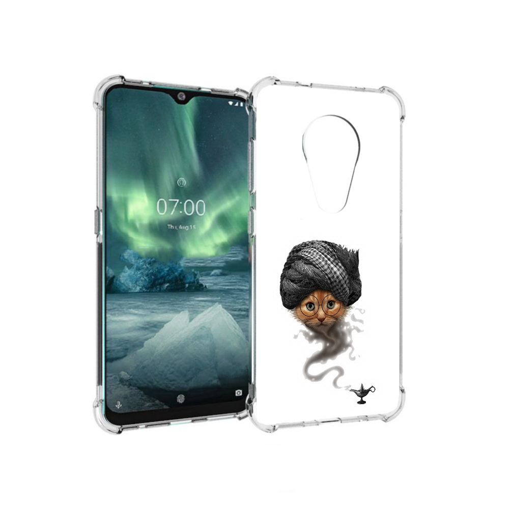 

Чехол MyPads Tocco для Nokia 7.2 кот джин (PT139171.105.398), Прозрачный, Tocco