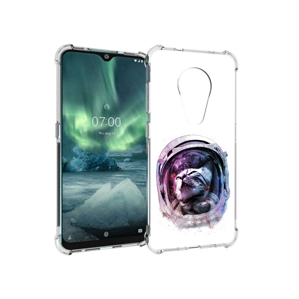 

Чехол MyPads Tocco для Nokia 7.2 кот в шлеме (PT139171.105.396), Прозрачный, Tocco