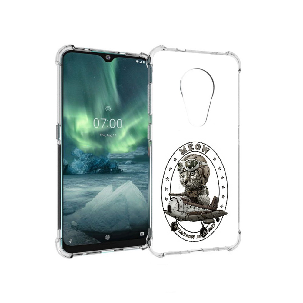 

Чехол MyPads Tocco для Nokia 7.2 кот в самолете (PT139171.105.395), Прозрачный, Tocco