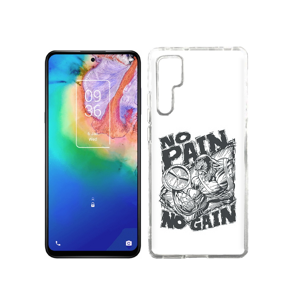 

Чехол MyPads Tocco для TCL 20 Pro бодибилдинг тяжелая работа, Прозрачный, Tocco