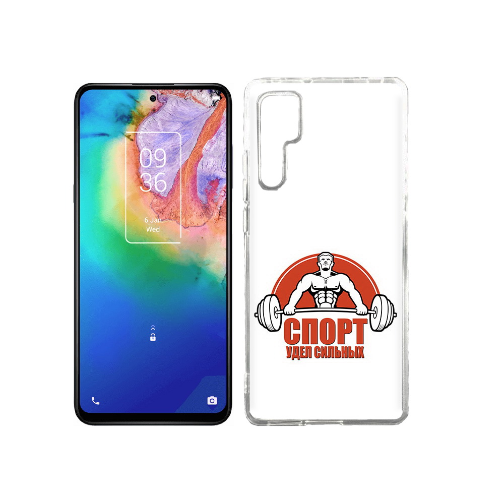 

Чехол MyPads Tocco для TCL 20 Pro бодибилдинг спорт, Прозрачный, Tocco