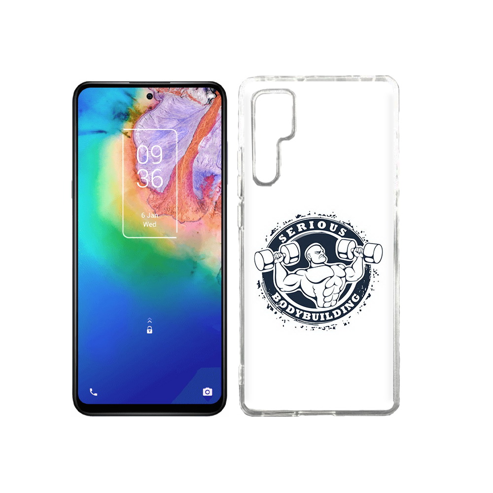 

Чехол MyPads Tocco для TCL 20 Pro бодибилдинг воля к победе, Прозрачный, Tocco