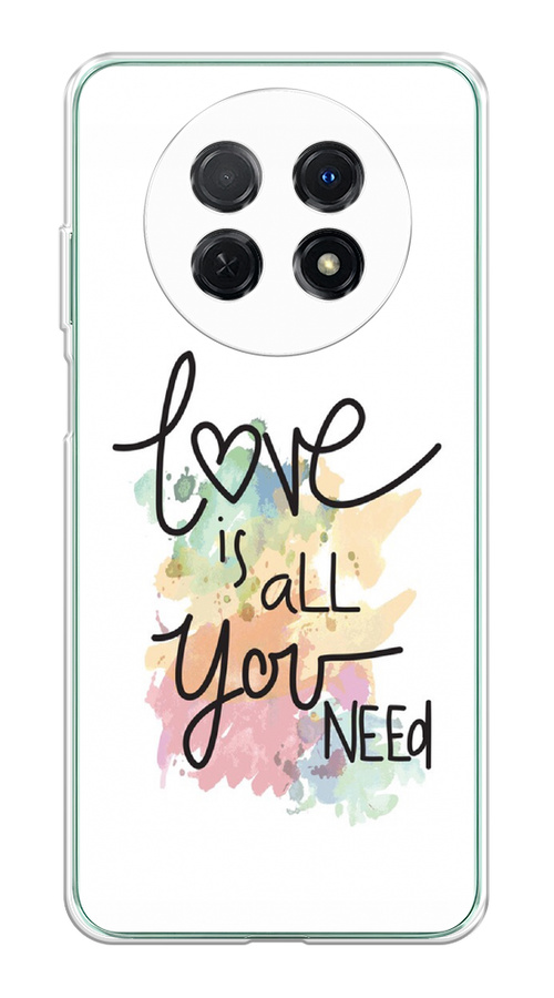 

Чехол на Huawei Nova Y91 "Love is all you need", Белый;черный;зеленый, 6121650-1