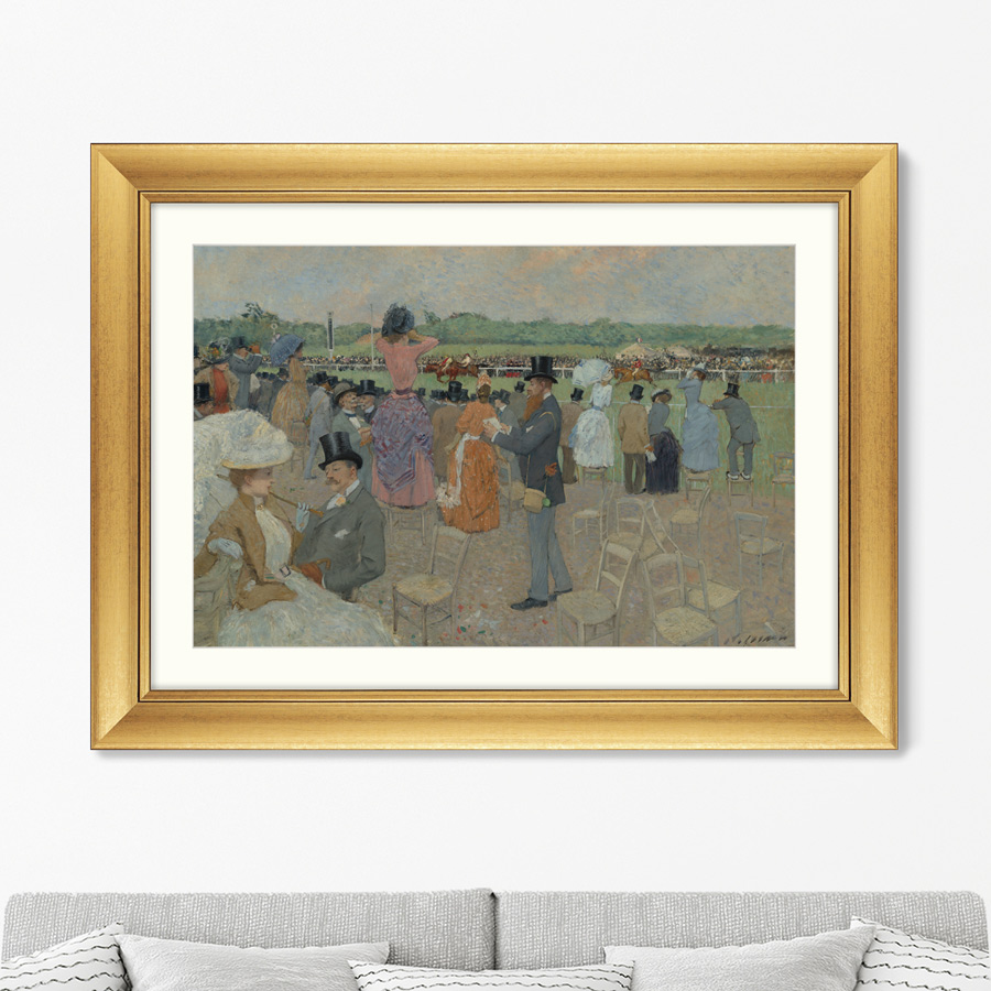 фото Репродукция картины в раме the races at longchamp, 1891г. размер картины: 60,5х80,5см картины в квартиру