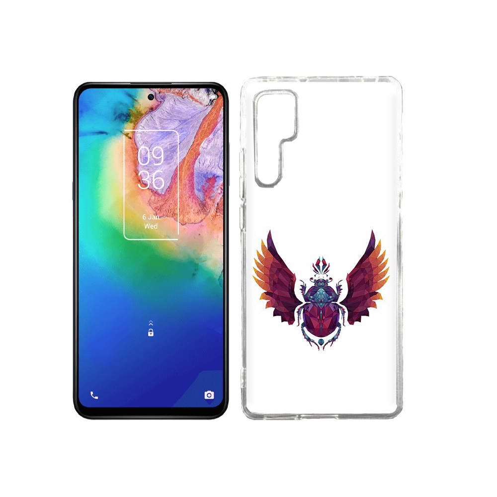 

Чехол MyPads Tocco для TCL 20 Pro алмазный скоробей, Прозрачный, Tocco