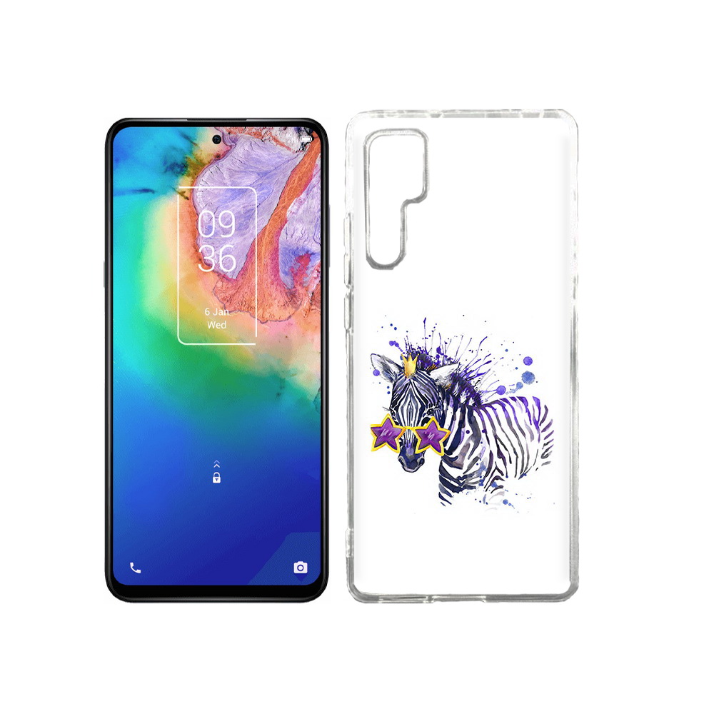 

Чехол MyPads Tocco для TCL 20 Pro акварельная зебра, Прозрачный, Tocco