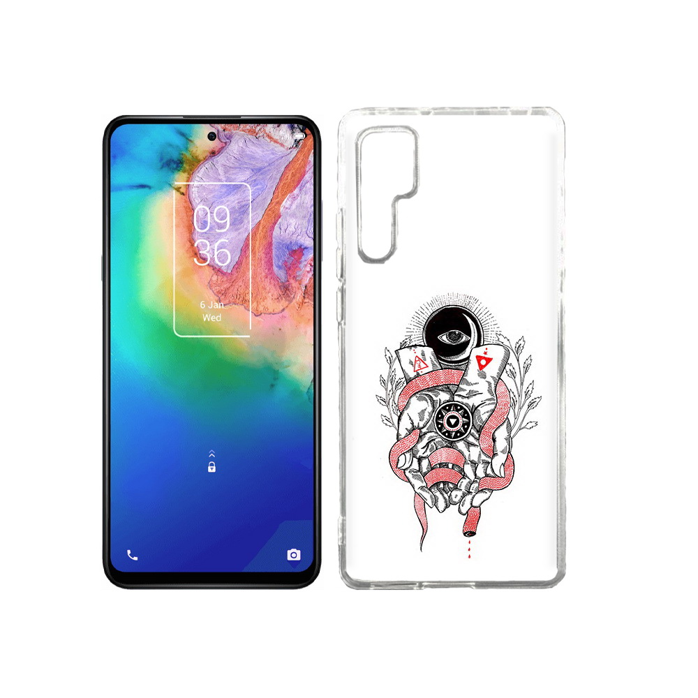 

Чехол MyPads Tocco для TCL 20 Pro абстрация связанные руки, Прозрачный, Tocco