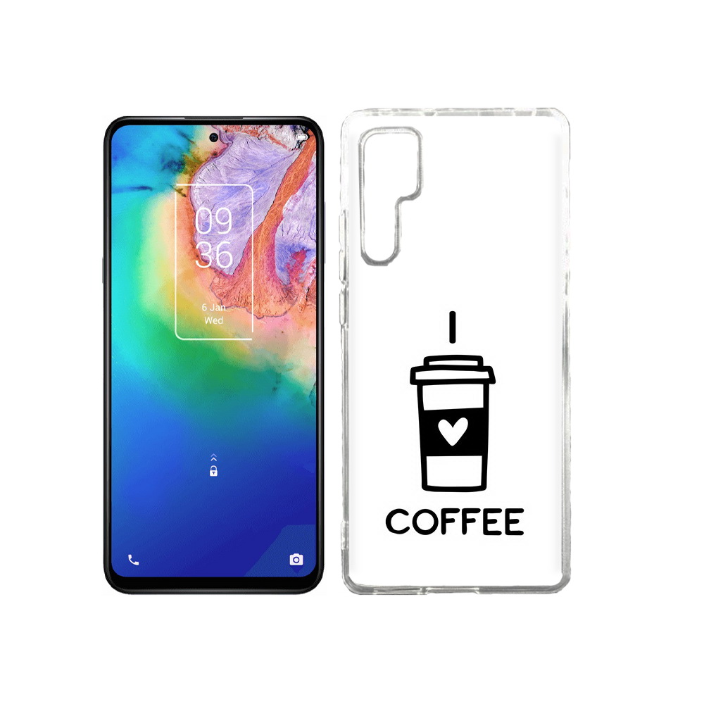 

Чехол MyPads Tocco для TCL 20 Pro Я люблю кофе, Прозрачный, Tocco