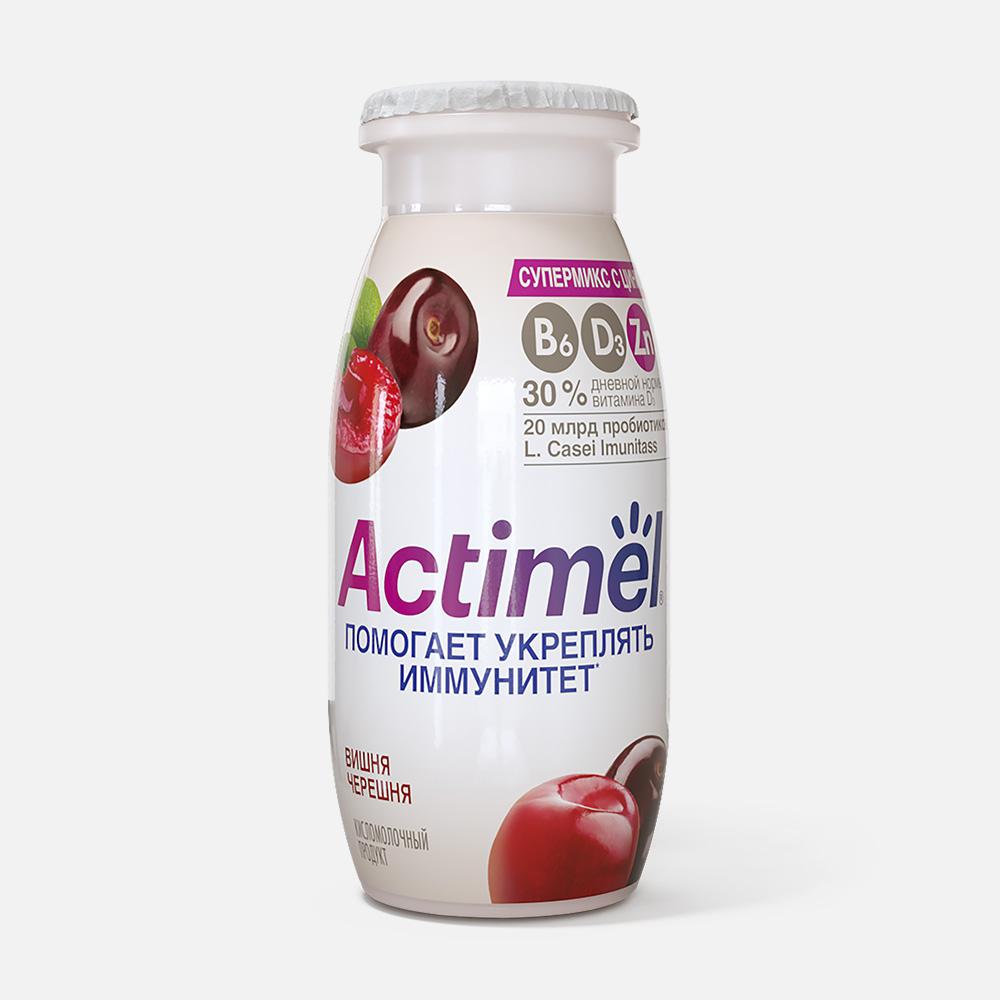 Напиток Actimel кисломолочный с вишней и черешней, 1,5%, 95 г