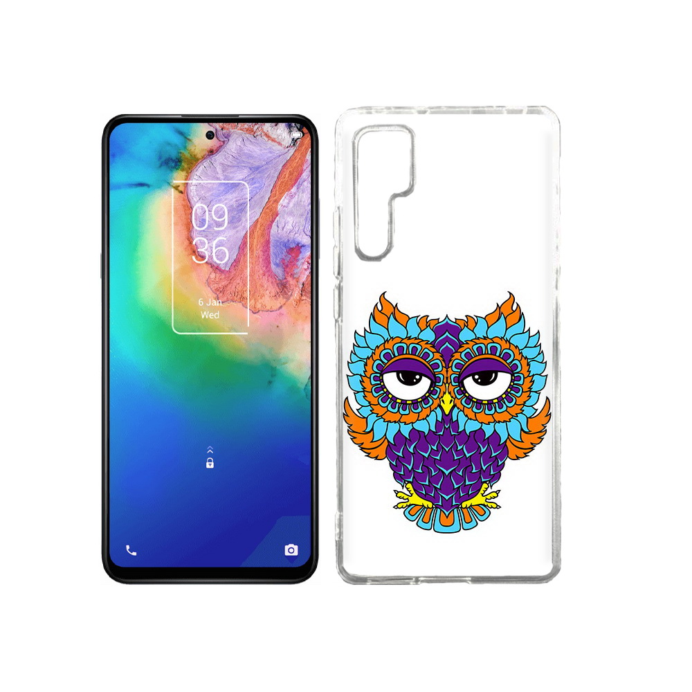 

Чехол MyPads Tocco для TCL 20 Pro Цветная сова, Прозрачный, Tocco