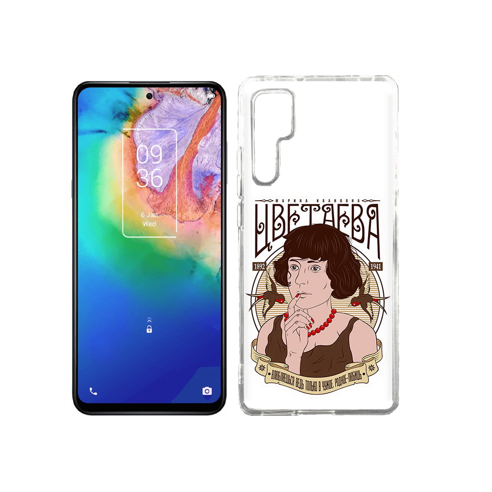 

Чехол MyPads Tocco для TCL 20 Pro Цветаева, Прозрачный, Tocco