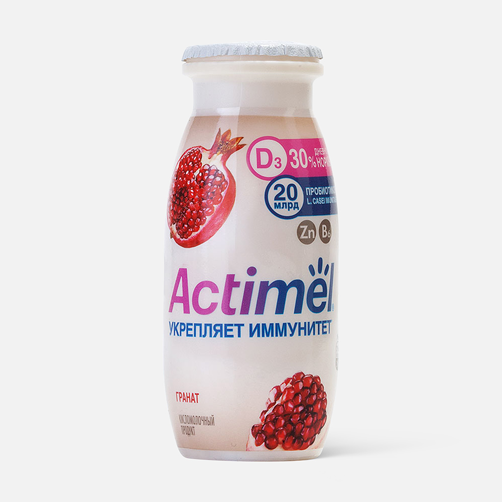 Напиток Actimel кисломолочный с гранатом, 1,5%, 95 г