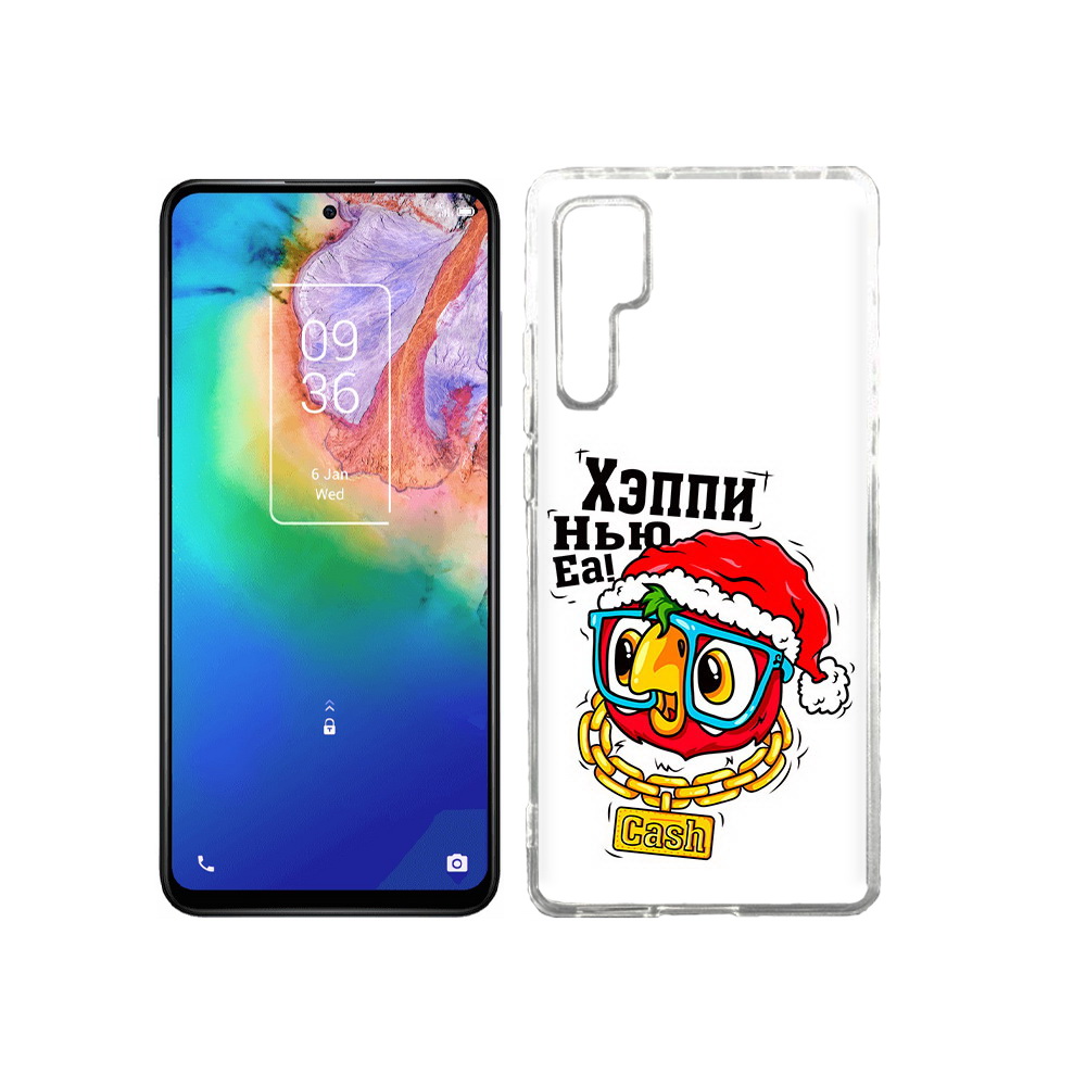 

Чехол MyPads Tocco для TCL 20 Pro Хэппи нью еа, Прозрачный, Tocco