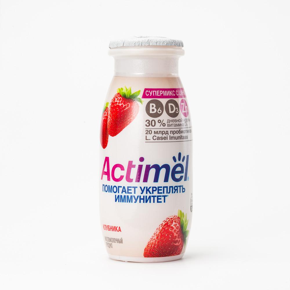 Напиток Actimel кисломолочный с клубникой, 1,5%, 95 г
