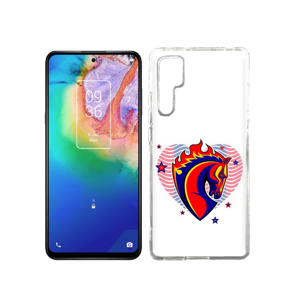 

Чехол MyPads Tocco для TCL 20 Pro ФК ЦСЛ Лошадь, Прозрачный, Tocco