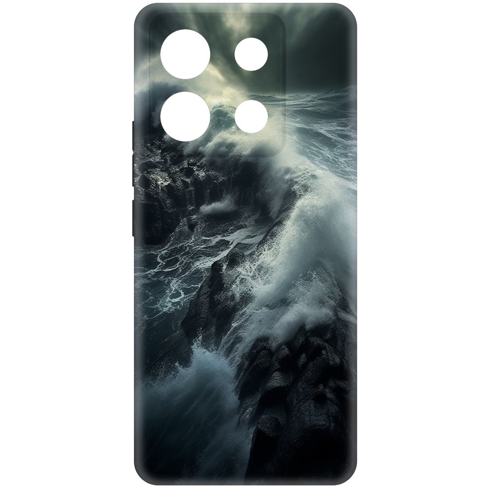 

Чехол-накладка Krutoff Soft Case Шторм для Poco X6 черный