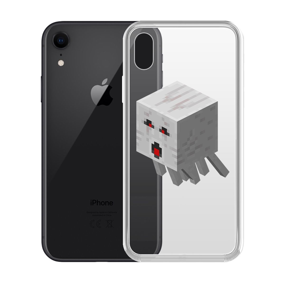 

Чехол-накладка Minecraft-Гаст для iPhone XR, Прозрачный