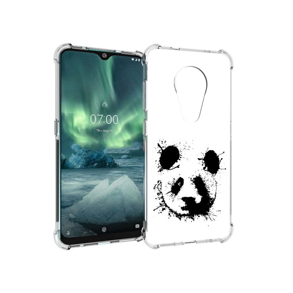 

Чехол MyPads Tocco для Nokia 7.2 клякса-панда (PT139171.105.389), Прозрачный, Tocco