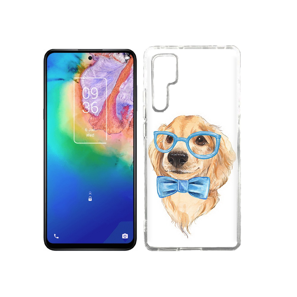 

Чехол MyPads Tocco для TCL 20 Pro Собака интеллигент, Прозрачный, Tocco