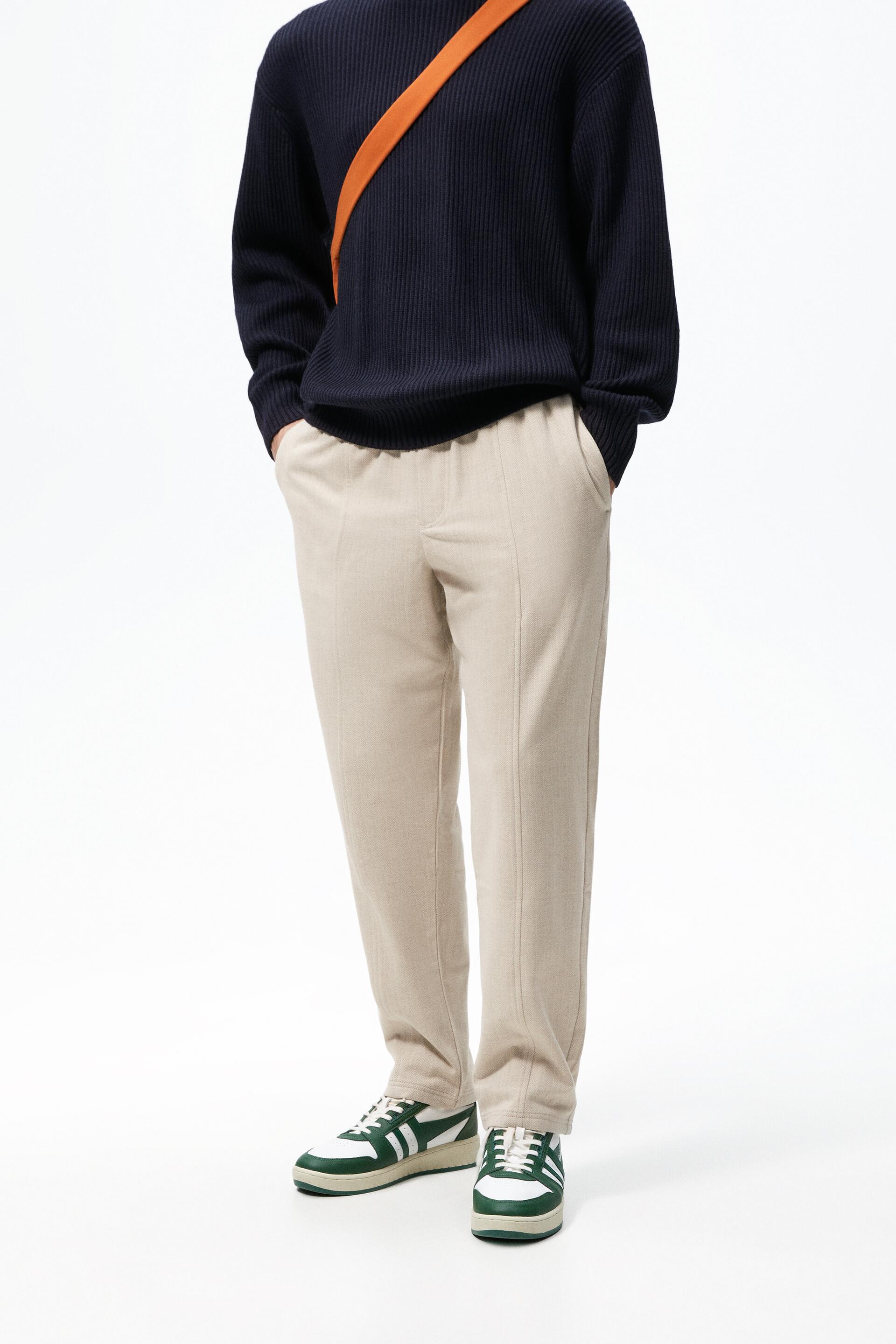 

Брюки мужские ZARA 07147340 бежевые M (доставка из-за рубежа), 07147340