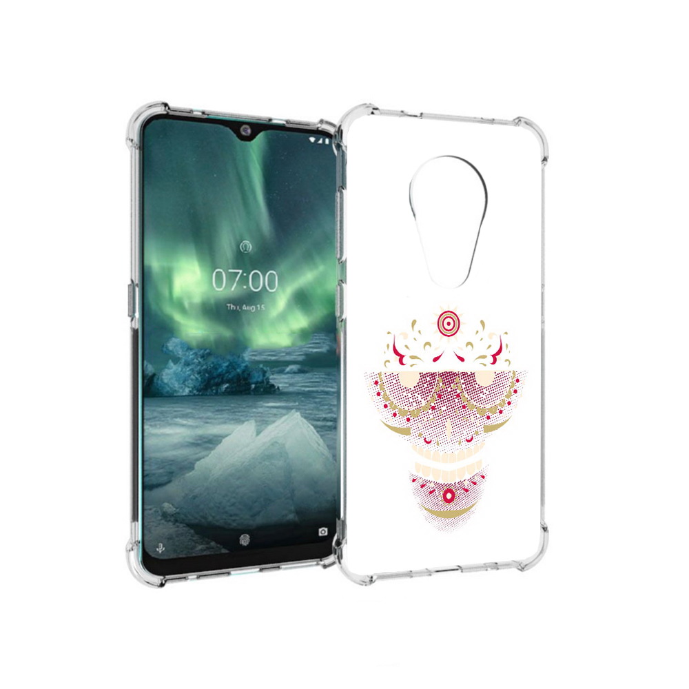 

Чехол MyPads Tocco для Nokia 7.2 карнавальный скелет абстракция (PT139171.105.386), Прозрачный, Tocco