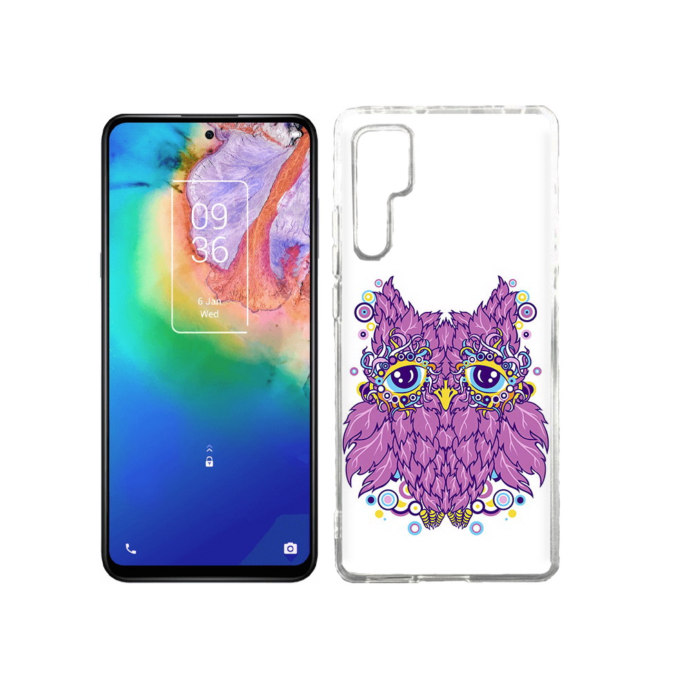 

Чехол MyPads Tocco для TCL 20 Pro Розовая сова, Прозрачный, Tocco